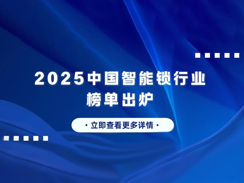 2025中國(guó)智能鎖行業(yè)榜單出爐！領(lǐng)軍品牌、爆款產(chǎn)品全匯總，選品不踩坑